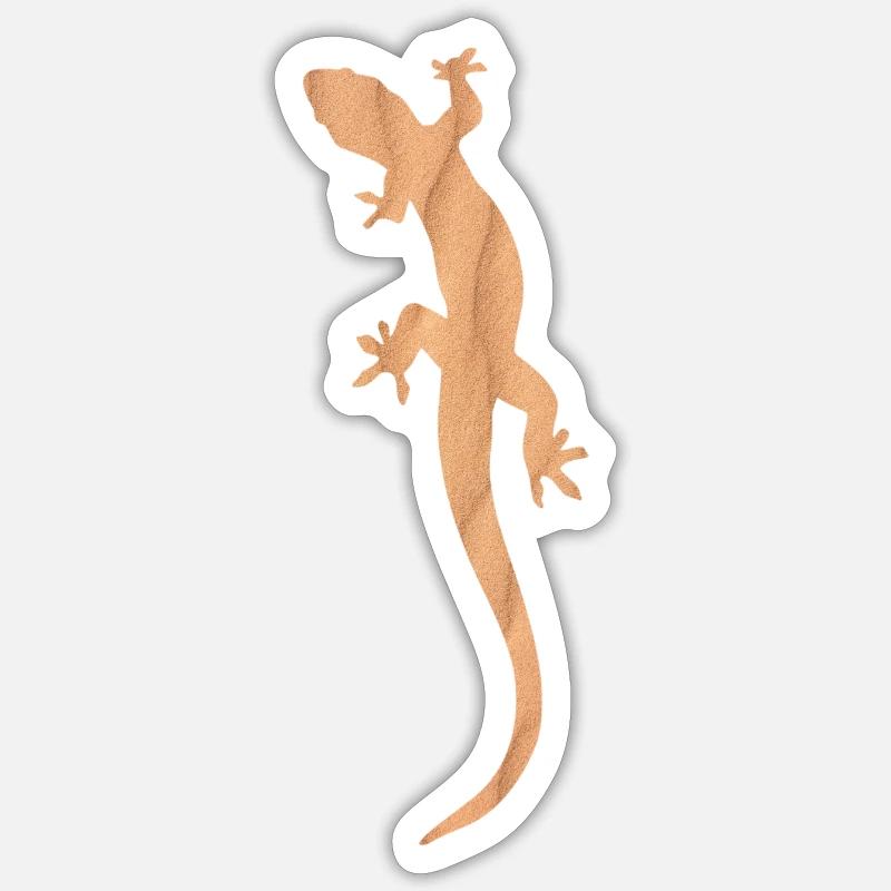 Sandy Salamander - Sticker Größe S (10 x 10 cm) - Mattweiß