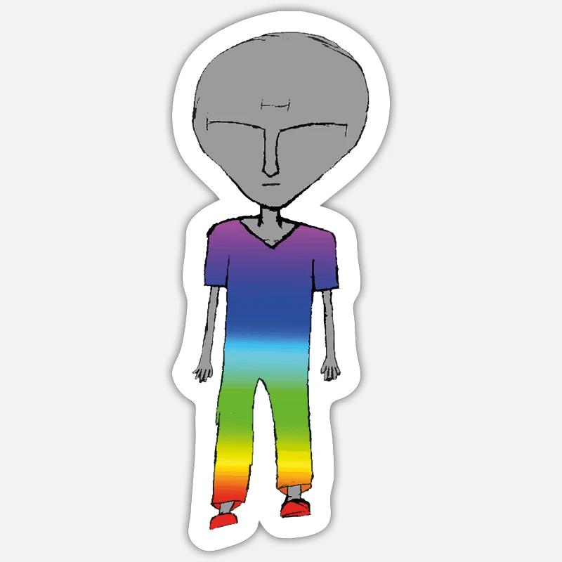 alien - Sticker size S (10 x 10 cm) - white matte