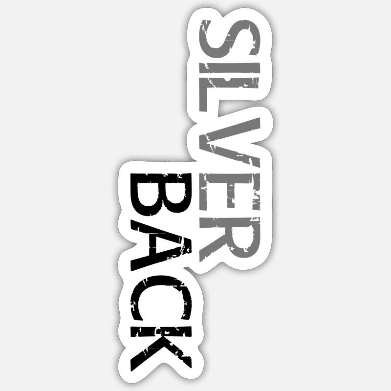 SILVERBACK (offset) Sticker size S (10 x 10 cm)