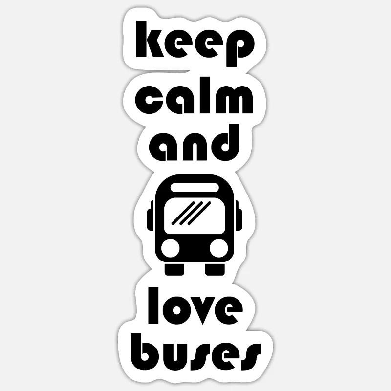 Bus Busfahrer Schulbus Autobus - Sticker Größe S (10 x 10 cm) - Mattweiß