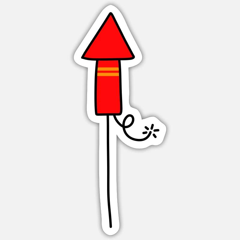 Rocket - Sticker size S (10 x 10 cm) - white matte