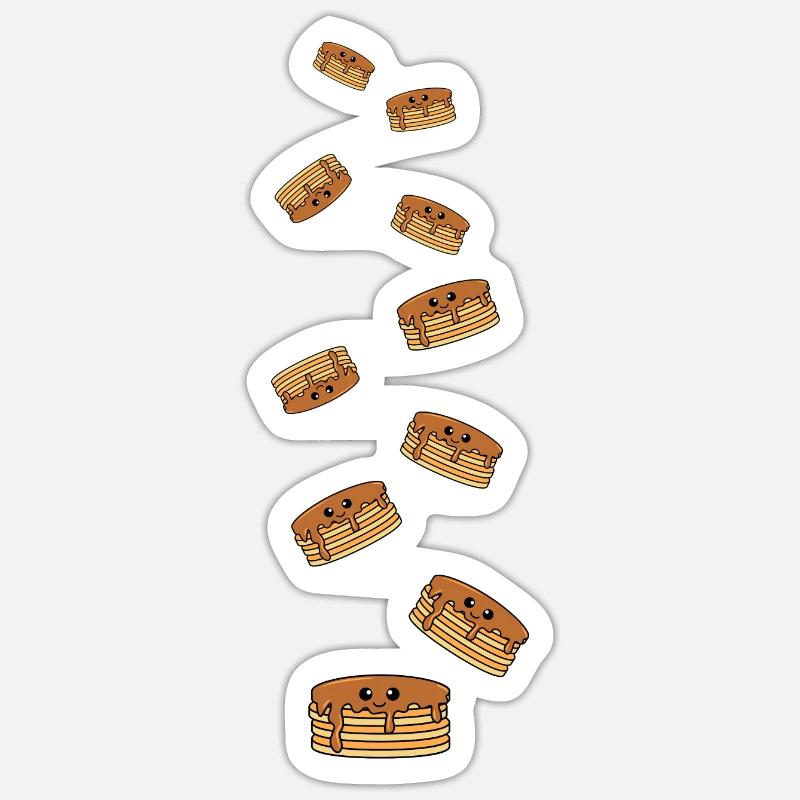 Pancake Comic - Sticker size S (10 x 10 cm) - white matte