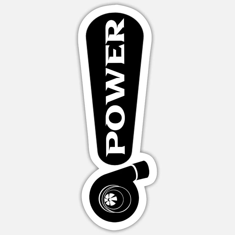 Turbo - Sticker size S (10 x 10 cm) - white matte