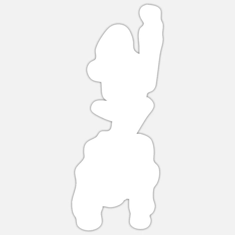 Kendo Figure TUSCHE - Sticker taille S (10 x 10 cm) - blanc mat