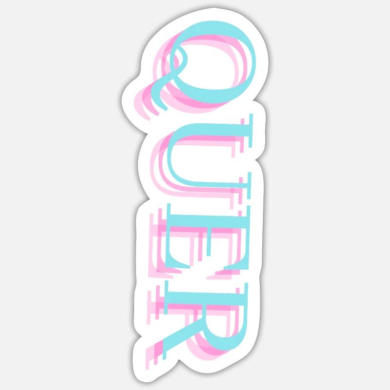 QUER - Sticker Größe S (10 x 10 cm) - Mattweiß