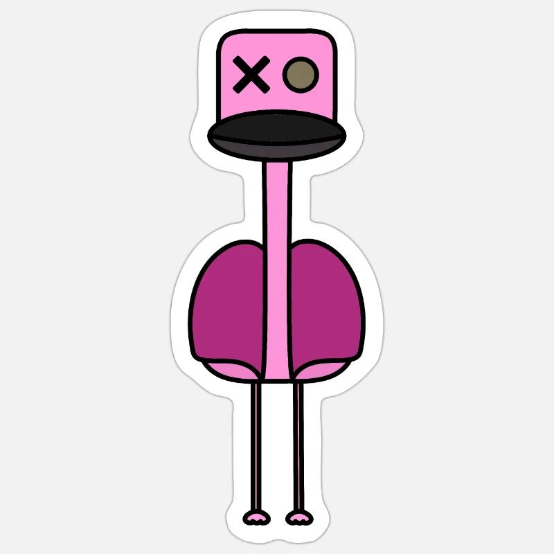 Flamingo - Sticker size S (10 x 10 cm) - white matte