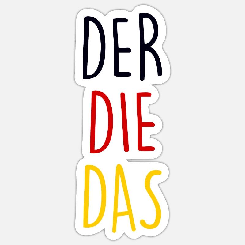 German language - Sticker Größe S (10 x 10 cm) - Mattweiß