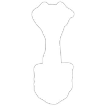 Lampe mit defektem Glaskolben - Sticker Größe S (10 x 10 cm) - Mattweiß - Vorne