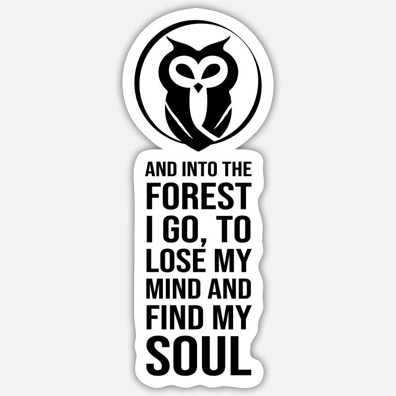 GOWILD - Into the forest Eule Sticker Größe S (10 x 10 cm)