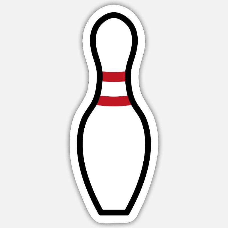 Bowling Pin - Sticker size S (10 x 10 cm) - white matte