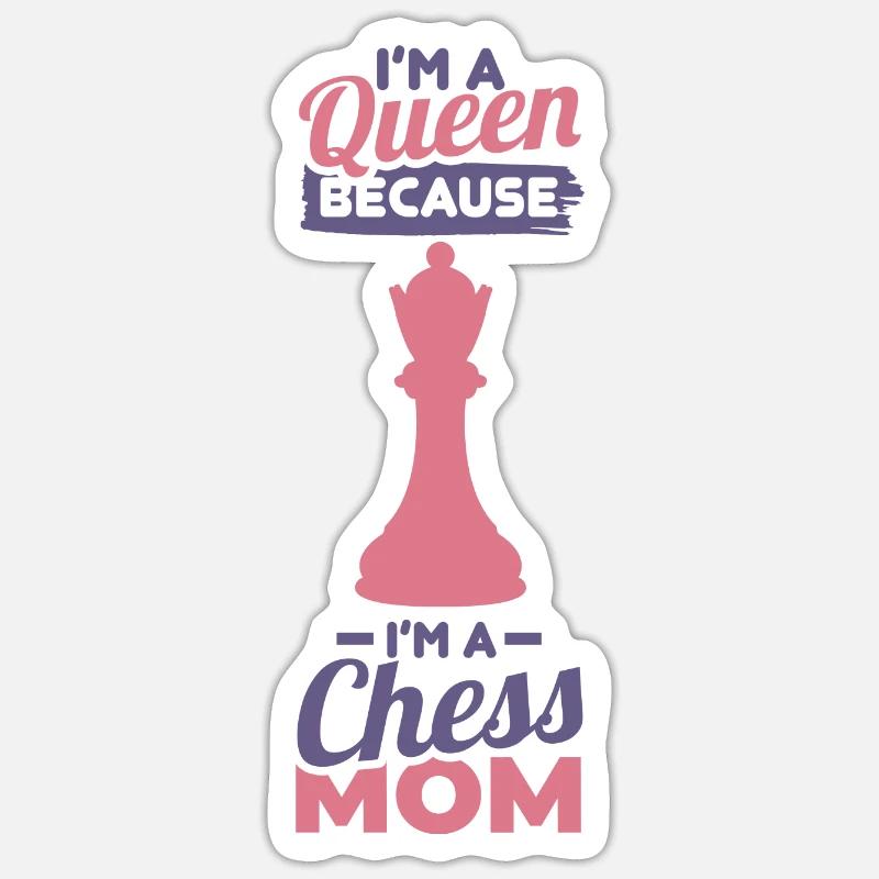 Schach Mutter Sticker Größe S (10 x 10 cm)