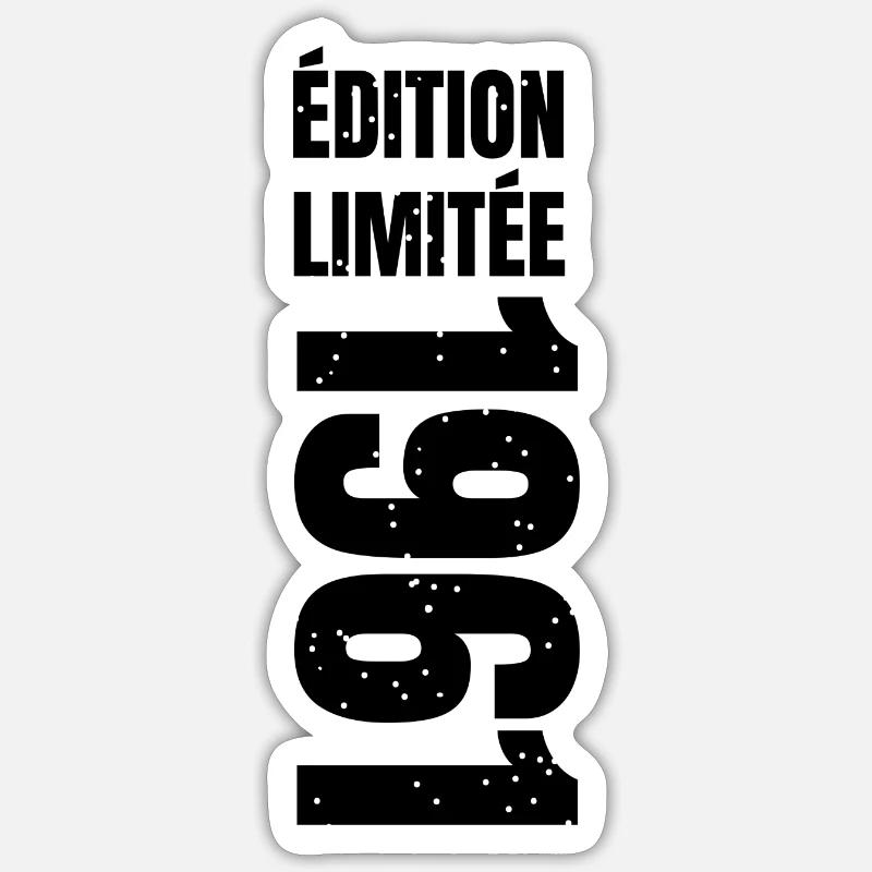 1961 édition limitée - Sticker taille S (10 x 10 cm) - blanc mat