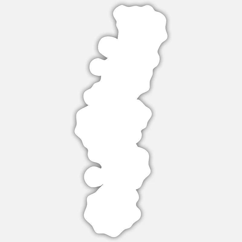 Flocon De Neige, Hiver, Neige - Sticker taille S (10 x 10 cm) - blanc mat