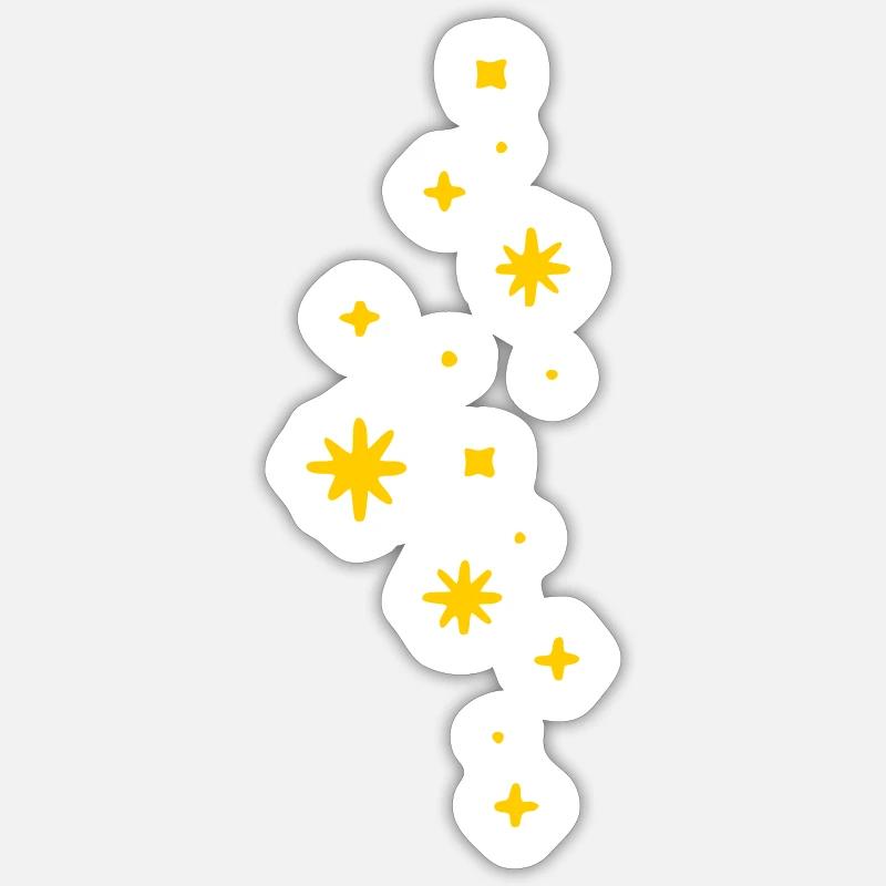 Starry starry sky - Sticker size S (10 x 10 cm) - white matte