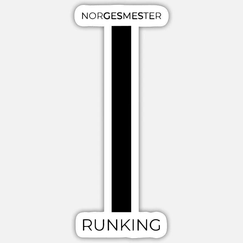Norwegian champion in jerking2 - Sticker size S (10 x 10 cm) - white matte