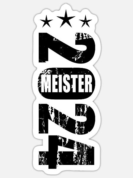 Meister 2024 - Sticker Größe S (10 x 10 cm) - Mattweiß