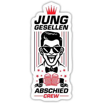 Junggesellen Abschied Crew - Sticker Größe S (10 x 10 cm) - Mattweiß - Vorne