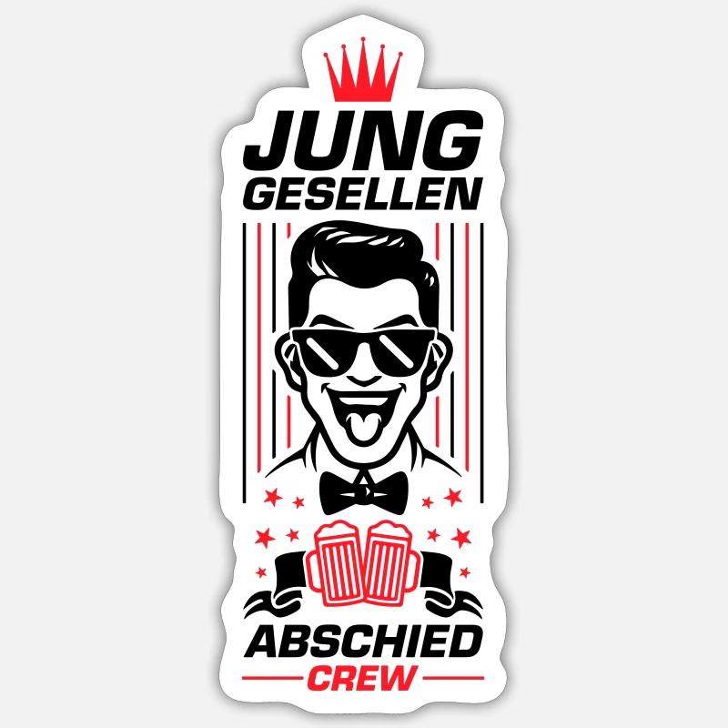 Bachelor Party Crew - Sticker size S (10 x 10 cm) - white matte