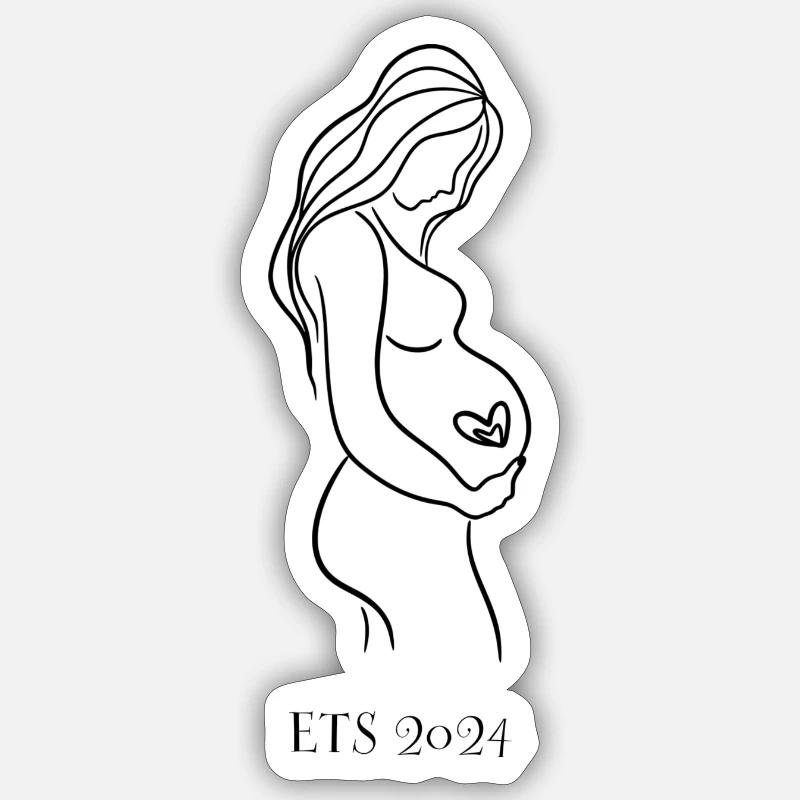 Grossesse Sticker taille S (10 x 10 cm)
