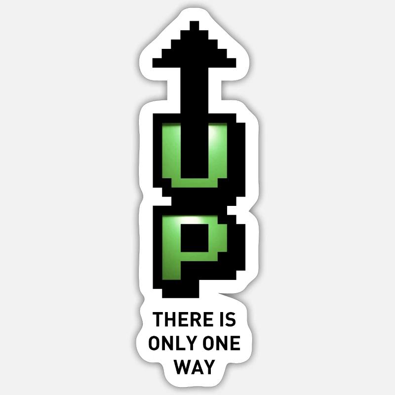 gamepixels level up - Sticker Größe S (10 x 10 cm) - Mattweiß