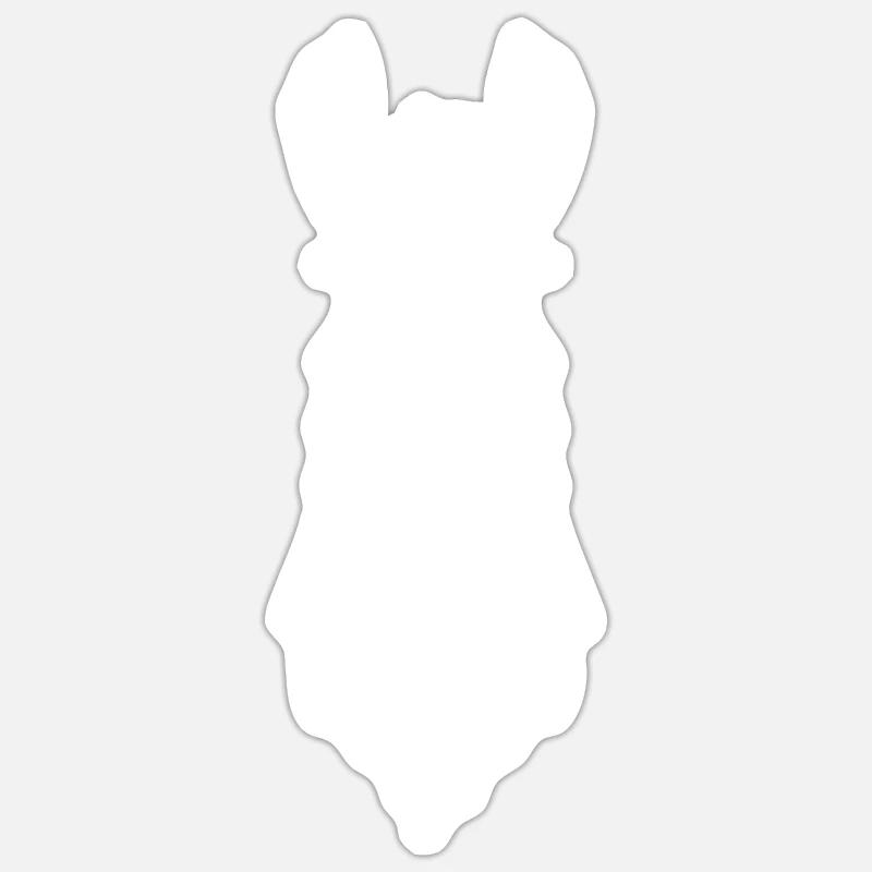Lama - Sticker taille S (10 x 10 cm) - blanc mat