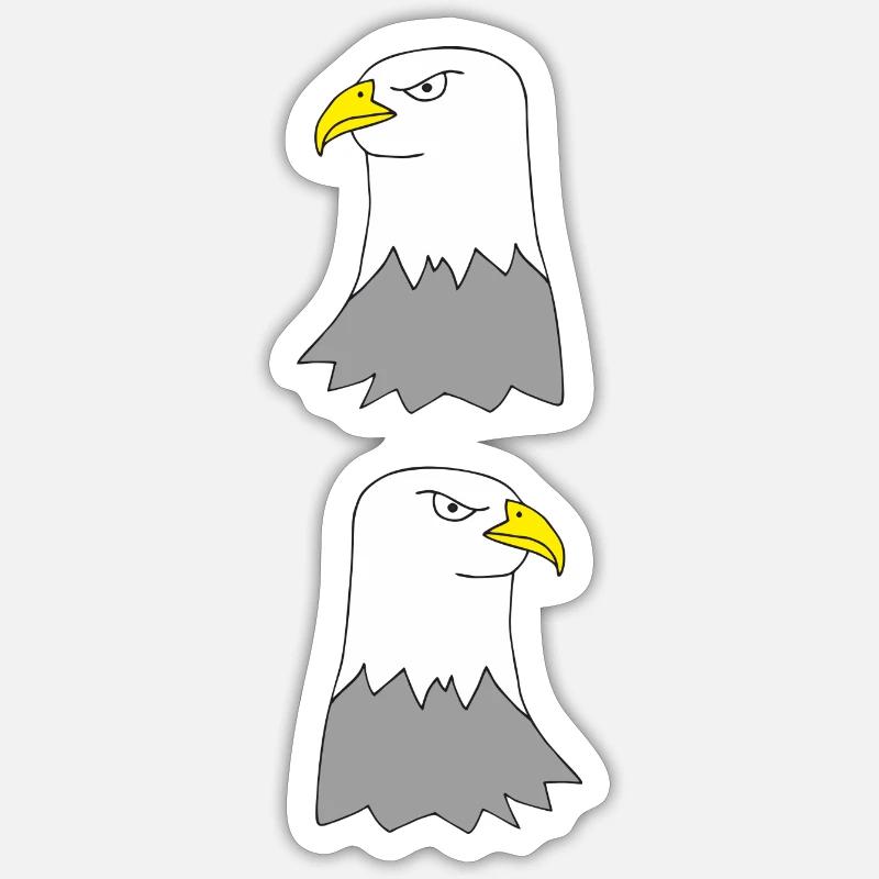 Two Eagles - Sticker size S (10 x 10 cm) - white matte