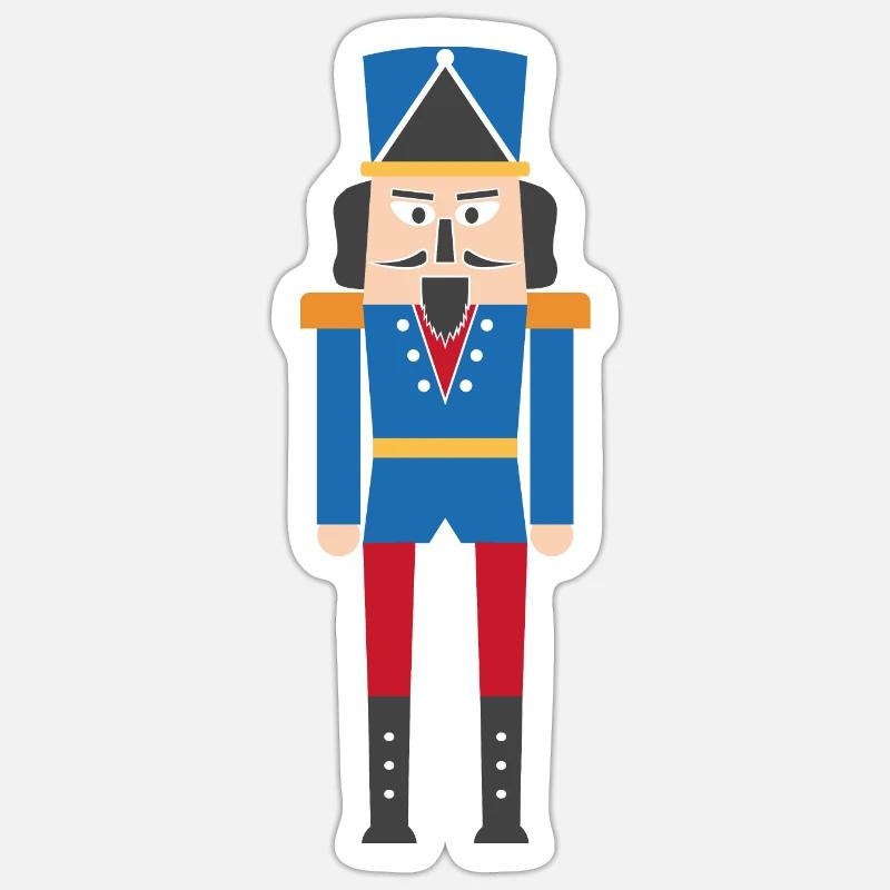 Nutcracker - Sticker size S (10 x 10 cm) - white matte
