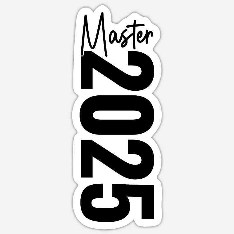 Master 2025 - Sticker Größe S (10 x 10 cm) - Mattweiß
