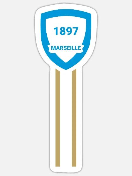 Marseille Fußballverein - Sticker Größe S (10 x 10 cm) - Mattweiß