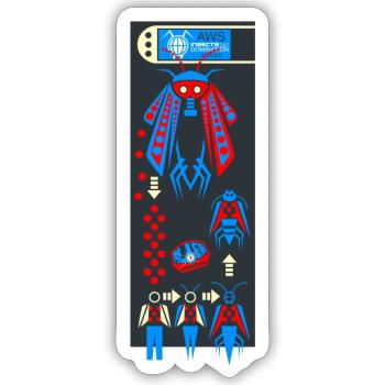 alien workshop insect - Sticker size S (10 x 10 cm) - white matte - Front