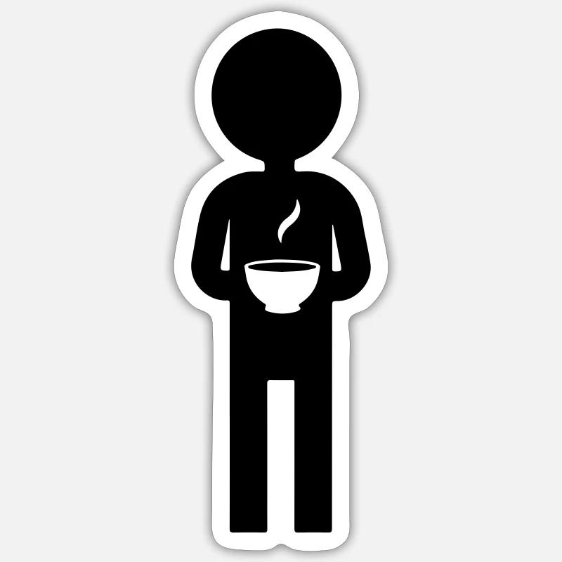 Drink coffee - Sticker size S (10 x 10 cm) - white matte