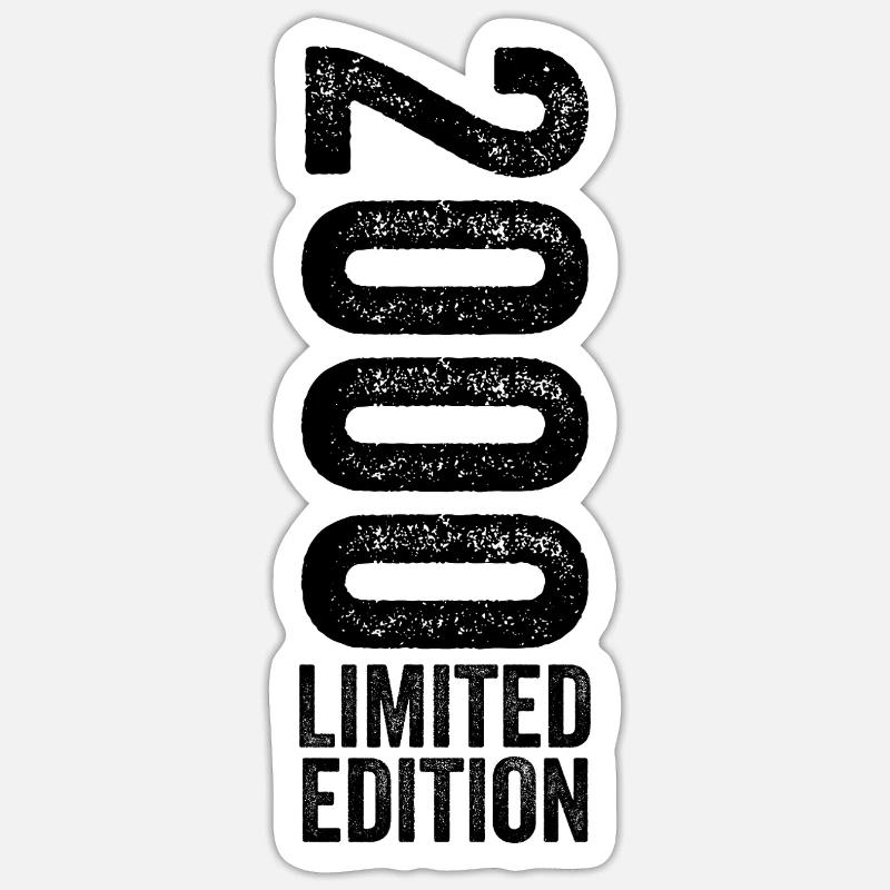 2000 Limited Edition 2000 Geburtstagsgeschenk Sticker Größe S (10 x 10 cm)