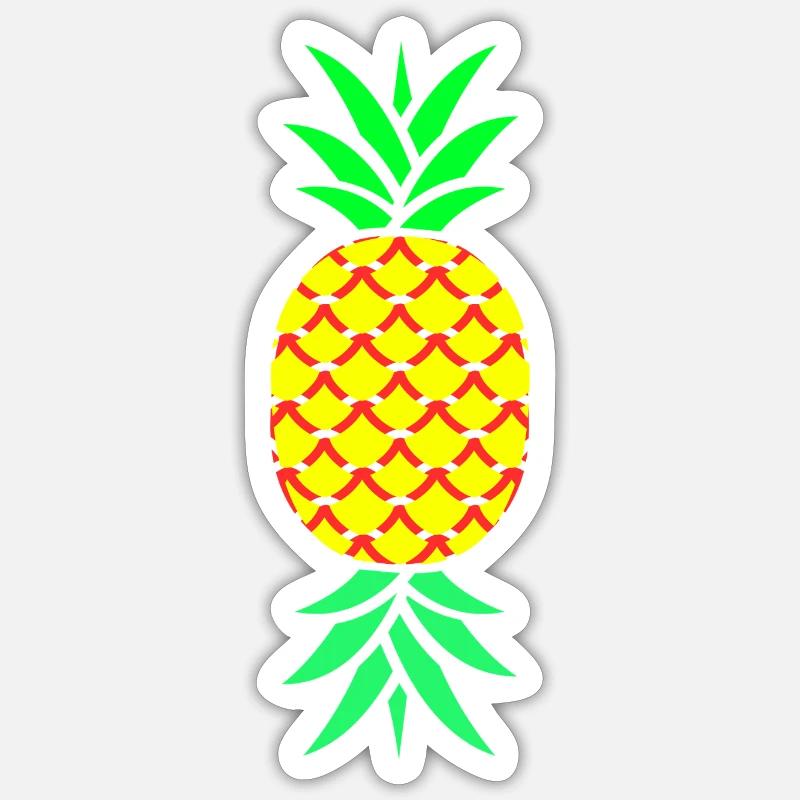 Ananas Pineapple - Sticker size S (10 x 10 cm) - white matte
