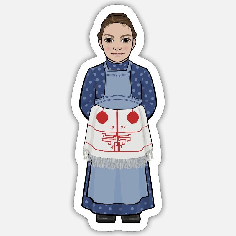 Karin Larsson - Sticker Größe S (10 x 10 cm) - Mattweiß