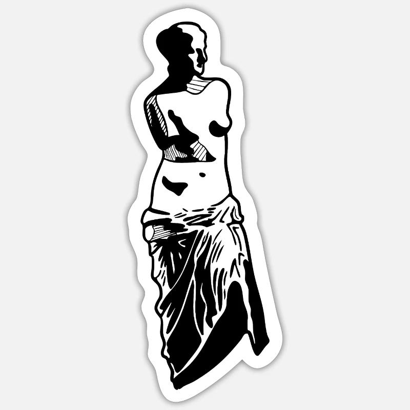 Vénus - Sticker taille S (10 x 10 cm) - blanc mat