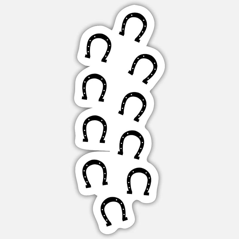 Horseshoe prints - Sticker size S (10 x 10 cm) - white matte