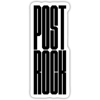Post Rock bold typography logo - Sticker size S (10 x 10 cm) - white matte - Front