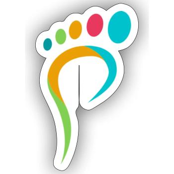 Orthopédiste podologie santé pratique pieds - Sticker taille S (10 x 10 cm) - blanc mat - Devant
