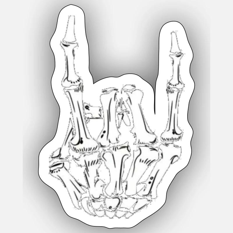 RockNRoll - Sticker size S (10 x 10 cm) - white matte
