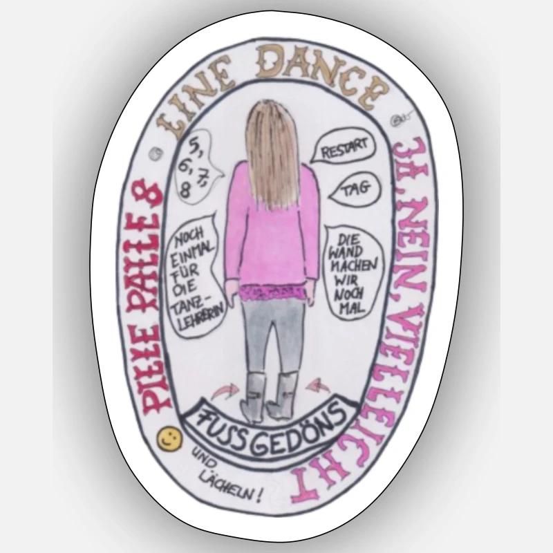 LineDanceSprüche Sticker Größe S (10 x 10 cm)
