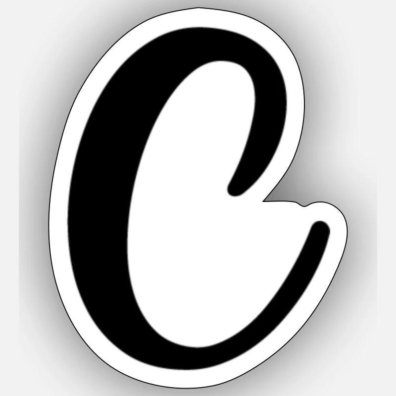 C - Sticker Größe S (10 x 10 cm) - Mattweiß