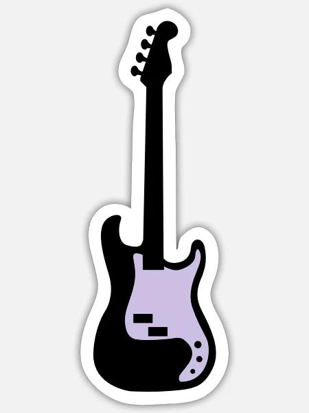 bass - Sticker Größe S (10 x 10 cm) - Mattweiß