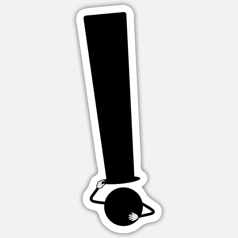 Funny Exclamation mark Sticker size S (10 x 10 cm)