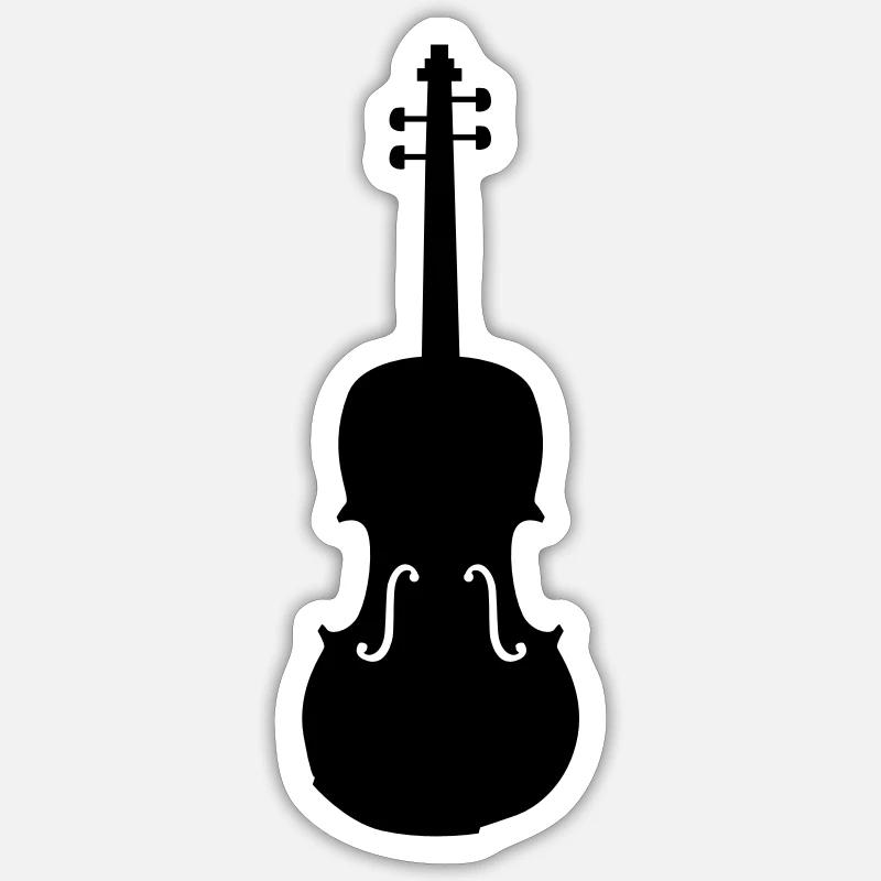 violine - Sticker Größe S (10 x 10 cm) - Mattweiß