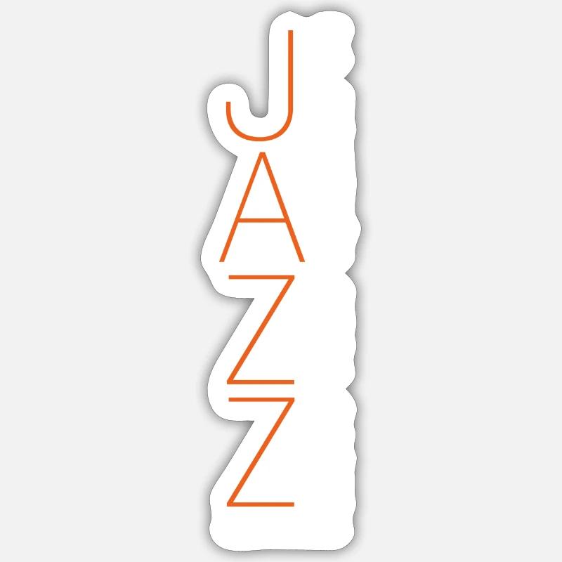 Jazz Baum - Sticker Größe S (10 x 10 cm) - Mattweiß