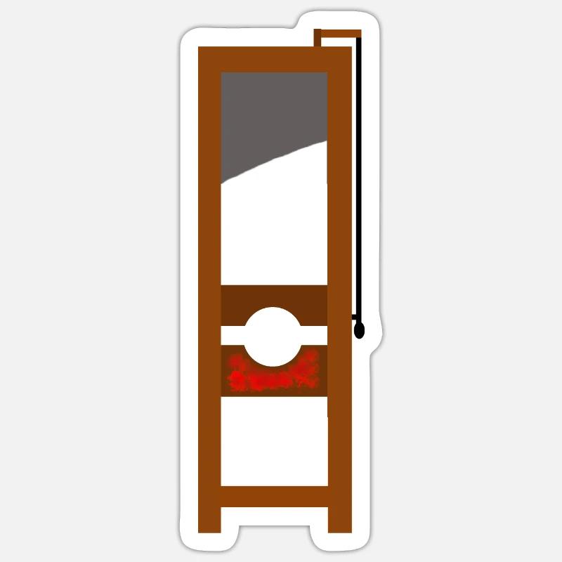 Guillotine Drop Axe Scaffold Execution Horror Sticker size S (10 x 10 cm)