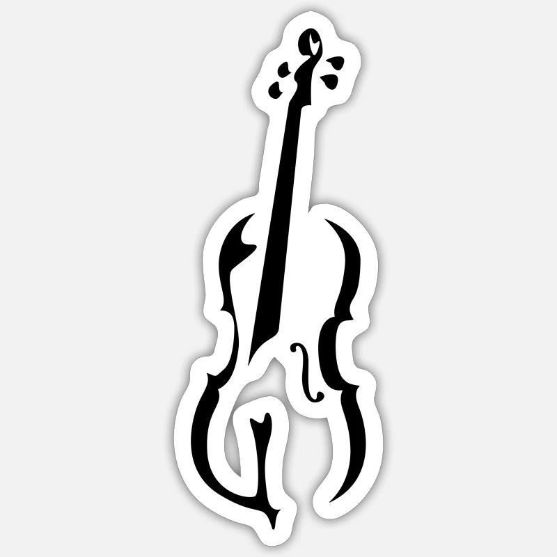 Cello - Sticker Größe S (10 x 10 cm) - Mattweiß