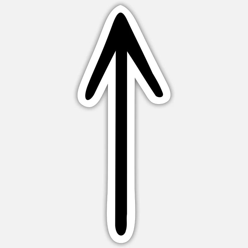 Flèche - Sticker taille S (10 x 10 cm) - blanc mat
