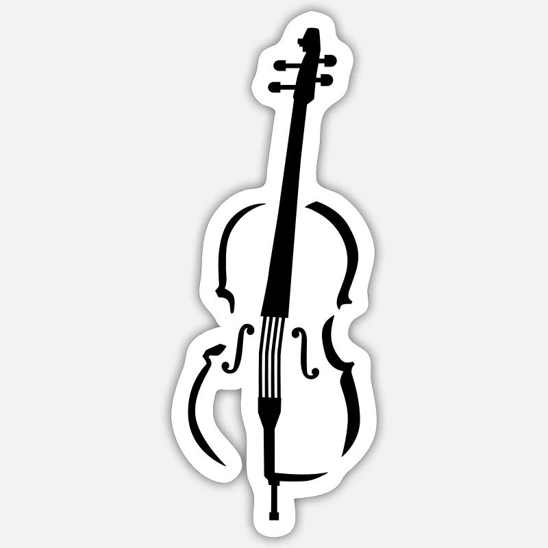 Cello - Sticker size S (10 x 10 cm) - white matte