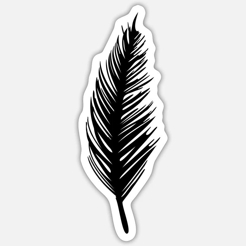 feather Sticker size S (10 x 10 cm)